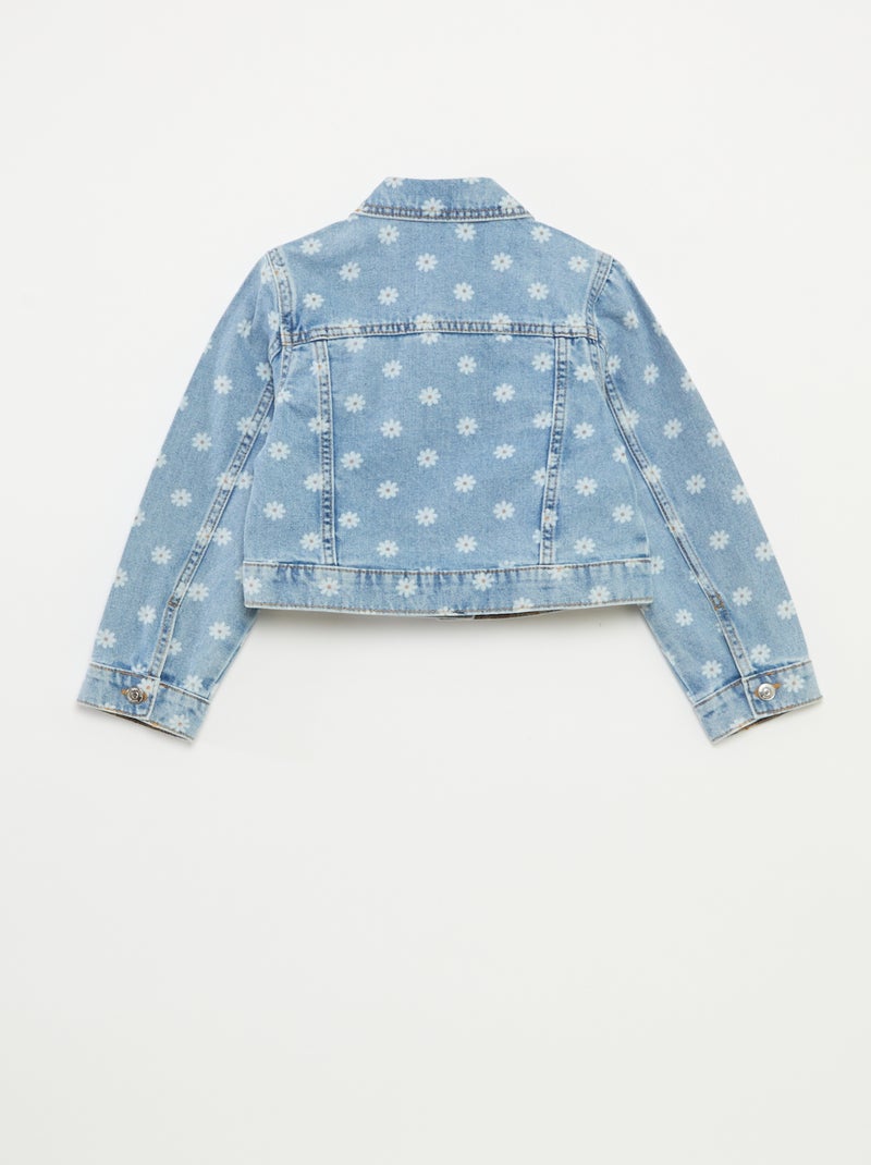 Casaco de ganga cropped AZUL - Kiabi