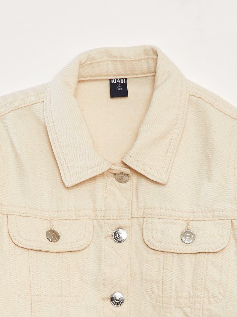 Casaco de ganga cropped BRANCO - Kiabi