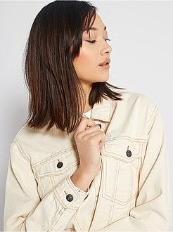 Casaco de ganga cropped - Kiabi