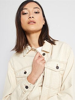 Casaco de ganga cropped - Kiabi