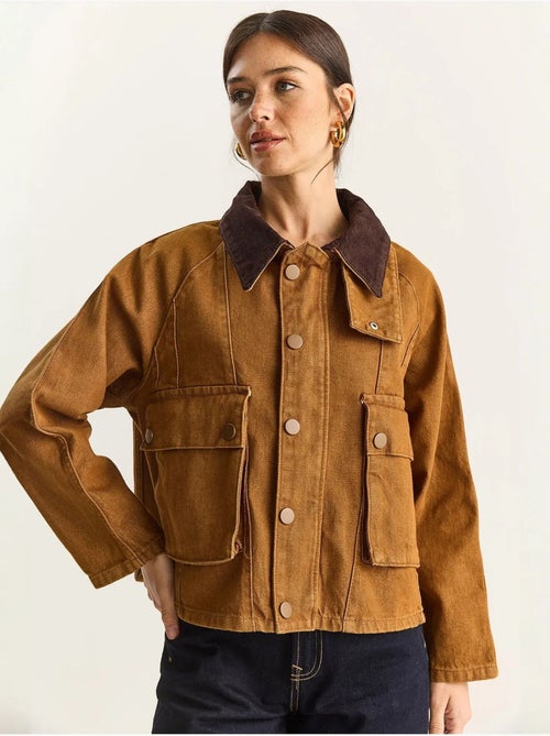 Casaco de ganga oversized com fecho de botões e bolsos lucci - Kiabi Casaco de ganga oversized com fecho de botões e bolsos lucci - Kiabi