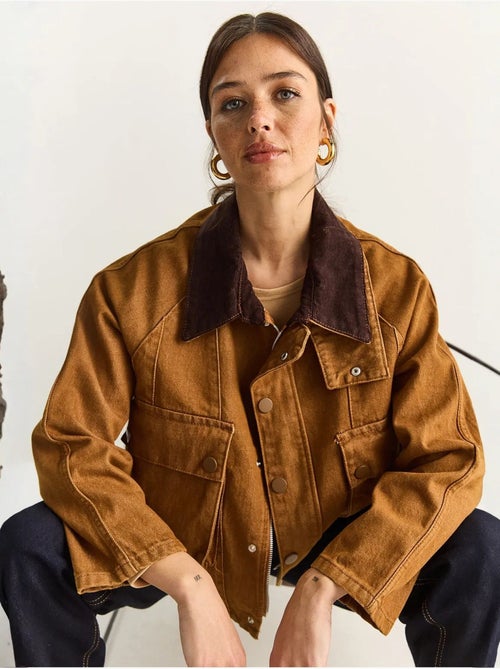 Casaco de ganga oversized com fecho de botões e bolsos lucci - Kiabi Casaco de ganga oversized com fecho de botões e bolsos lucci - Kiabi