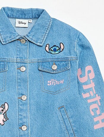 Casaco de ganga 'Stitch' com botões