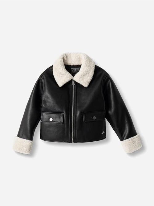 Casaco de imitação de couro - guess kids - Kiabi
