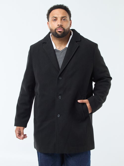 Casaco de lã com gola de alfaiate - Kiabi