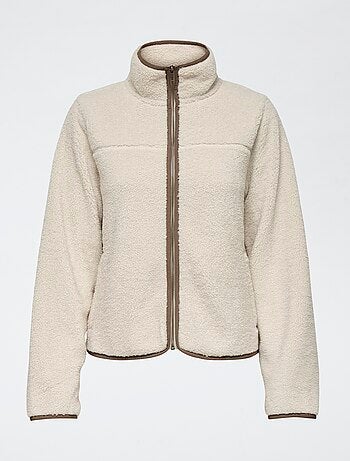 Casaco de lã encaracolada 'JDY' com debrum