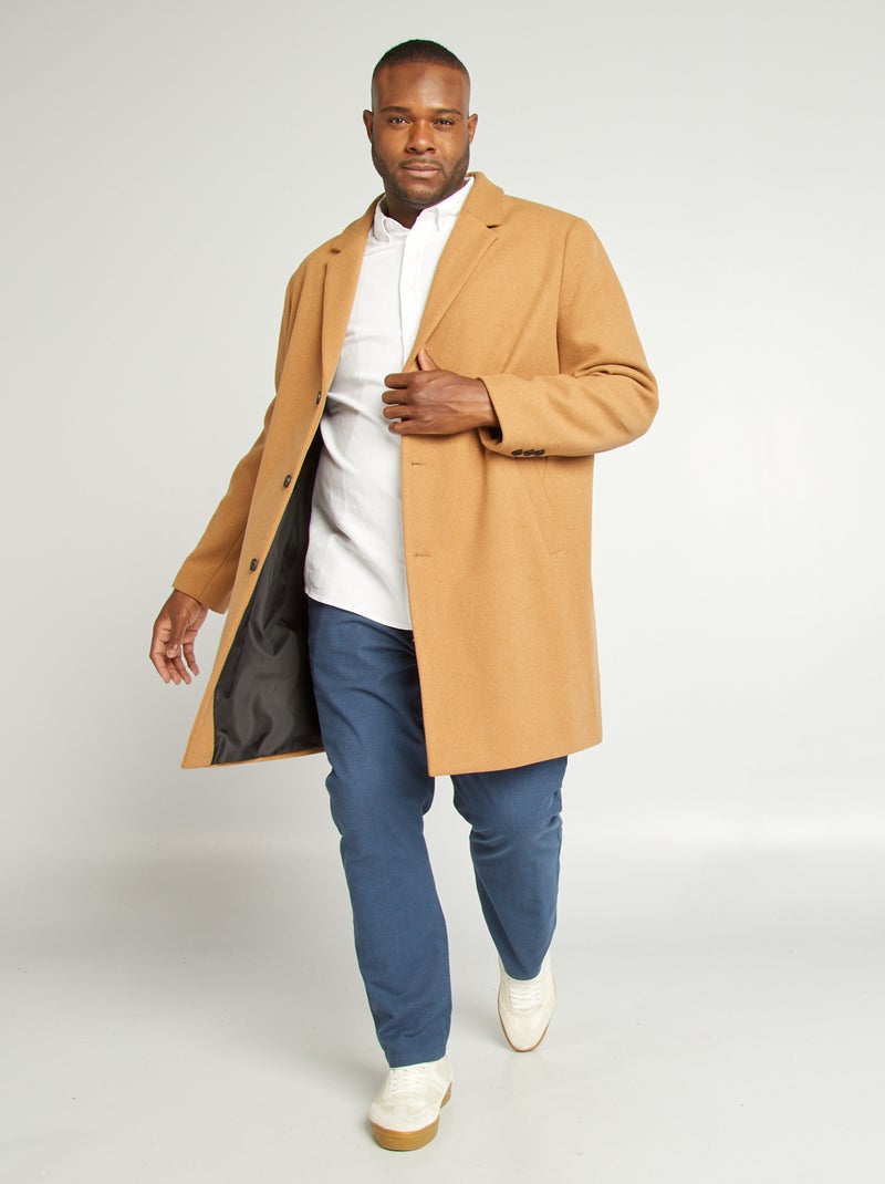 Casaco de lã misturada CASTANHO - Kiabi