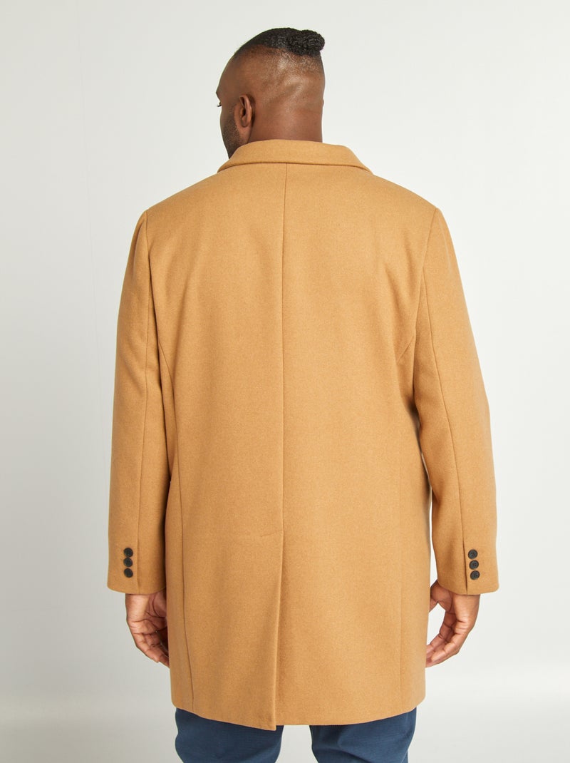 Casaco de lã misturada CASTANHO - Kiabi