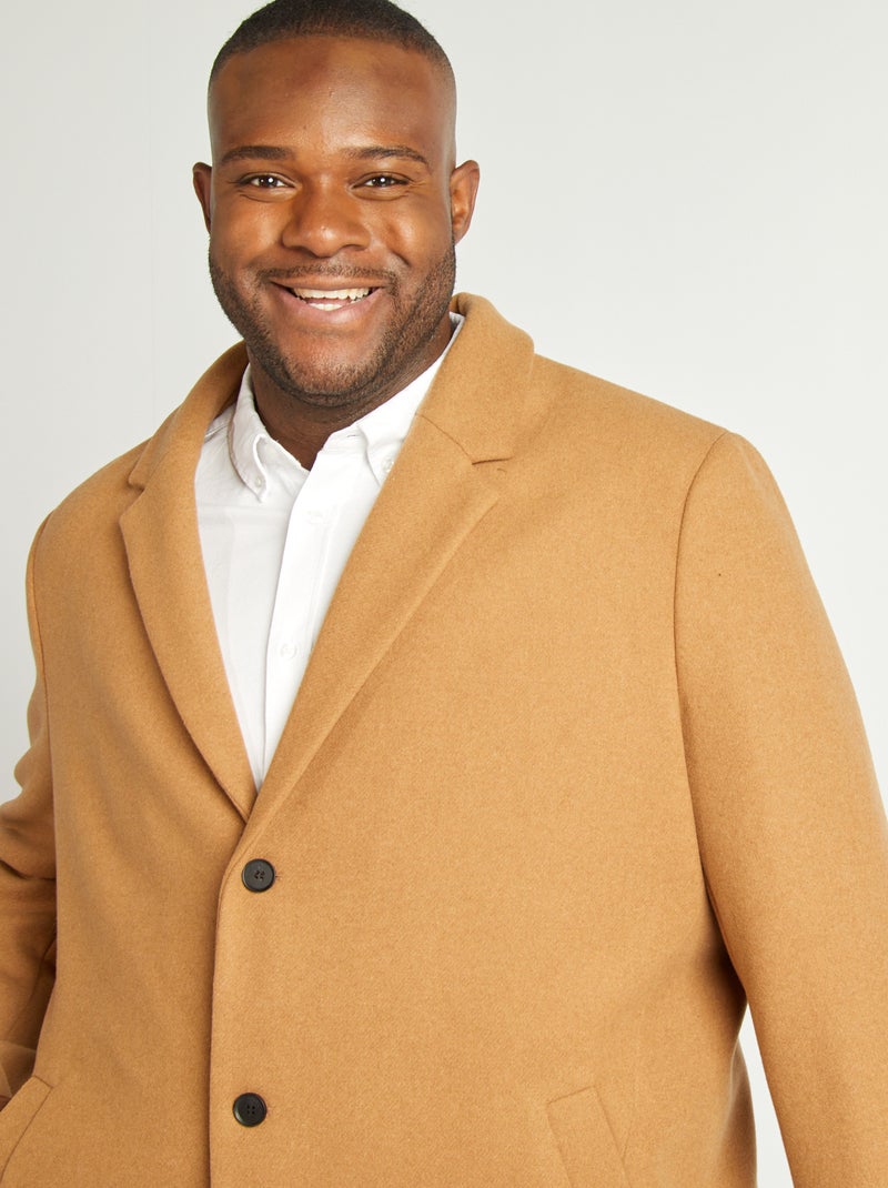 Casaco de lã misturada CASTANHO - Kiabi