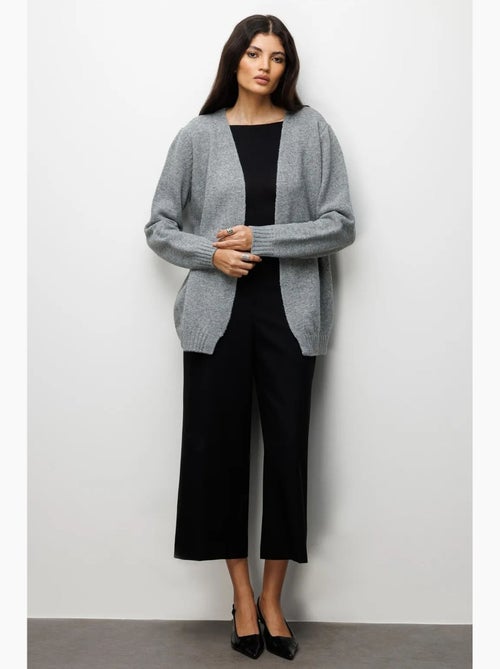 Casaco de malha canelada oversized mixray - Kiabi