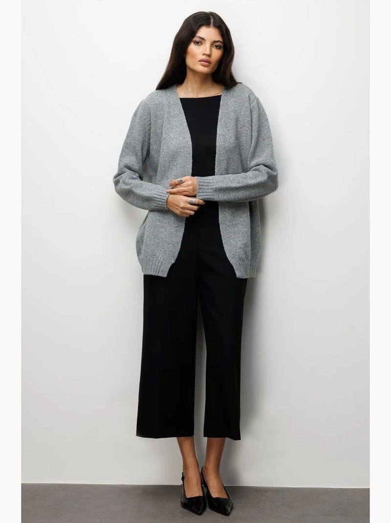 Casaco de malha canelada oversized mixray Cinza - Kiabi