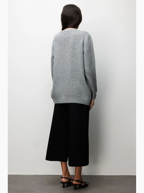 Casaco de malha canelada oversized mixray - Kiabi