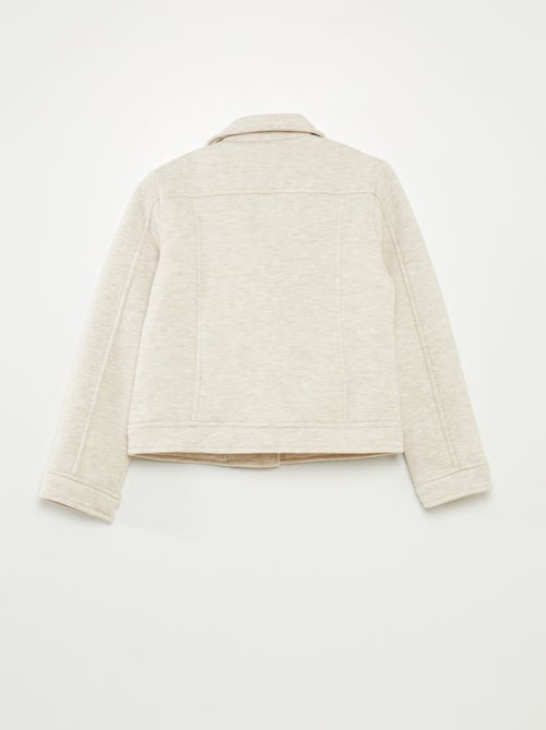 Casaco de malha com abertura com fecho assimétrica - Kiabi