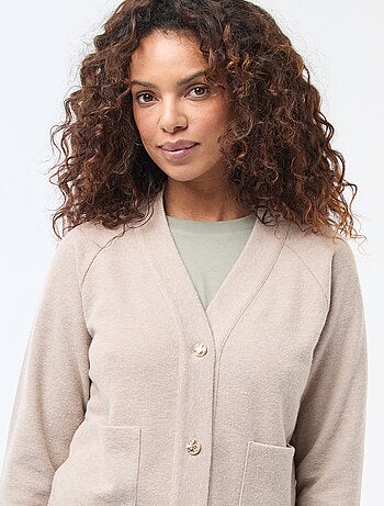 Casaco de malha com botões