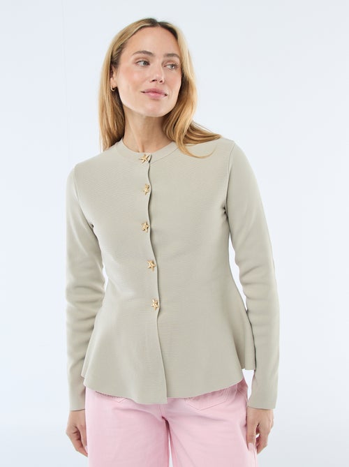 Casaco de malha com botões de estrelas - Kiabi