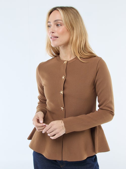 Casaco de malha com botões de estrelas - Kiabi