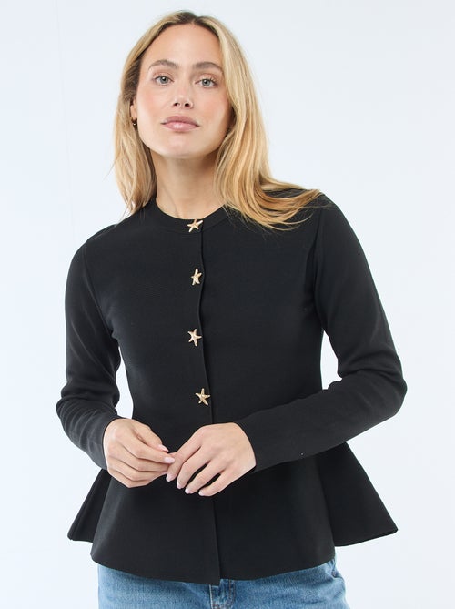 Casaco de malha com botões de estrelas - Kiabi