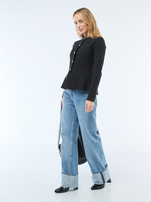 Casaco de malha com botões de estrelas - Kiabi