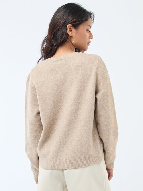 Casaco de malha com botões dourados - Kiabi