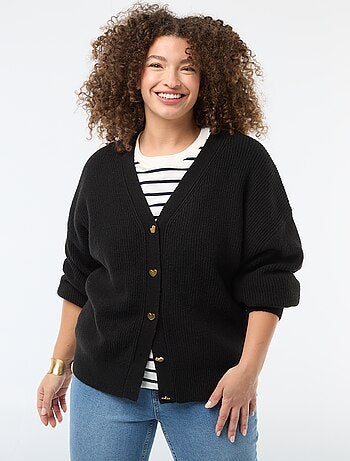 Casaco de malha com botões