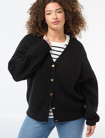 Casaco de malha com botões