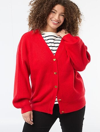 Casaco de malha com botões