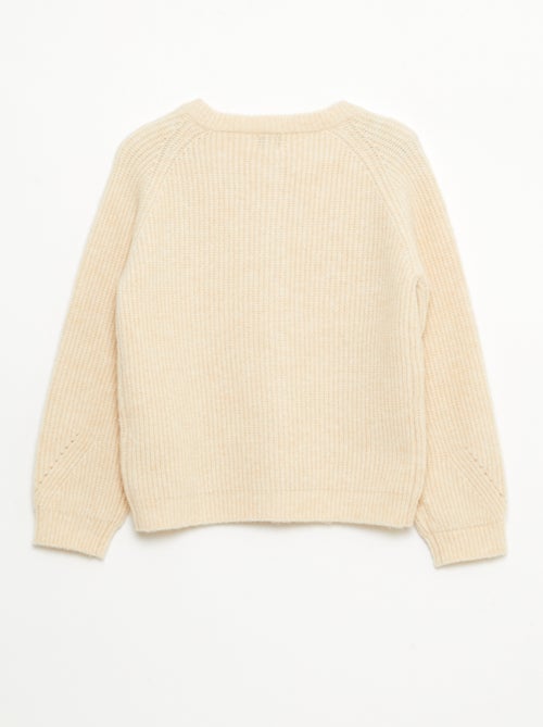 Casaco de malha com detalhes em pérolas - Kiabi