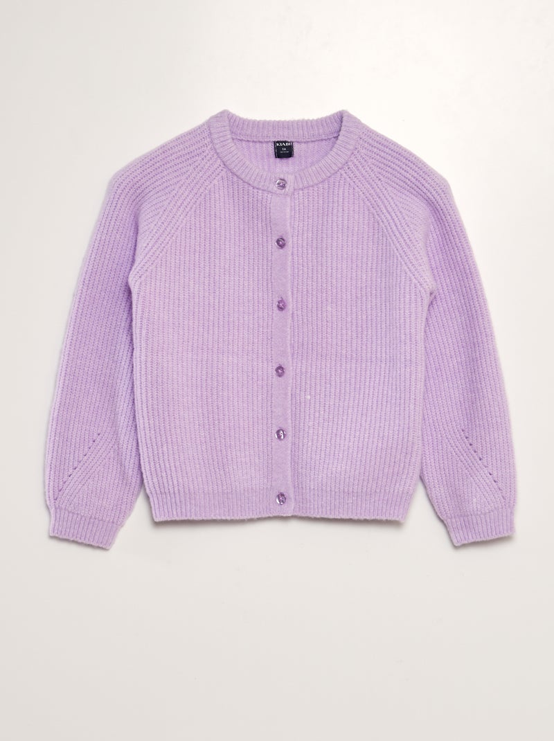 Casaco de malha com gola redonda VIOLETA - Kiabi