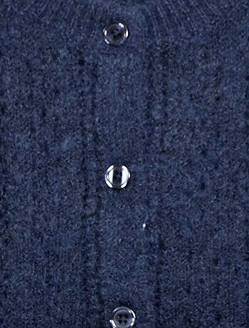 Casaco de malha com padrão rendado