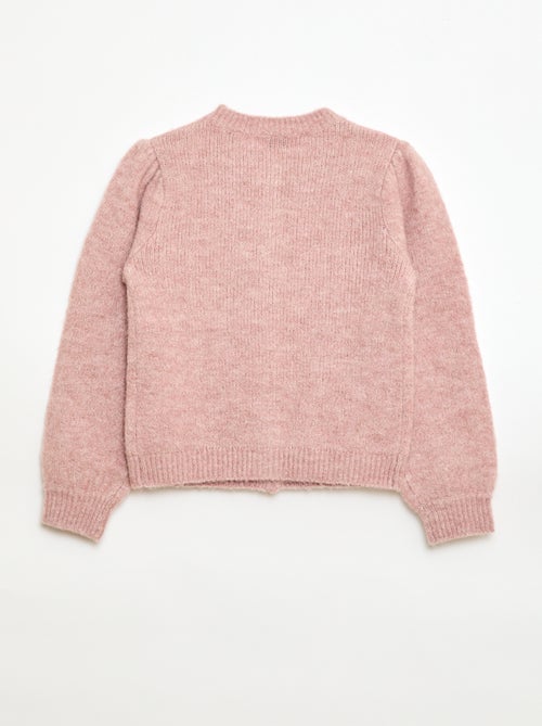 Casaco de malha com padrão rendado - Kiabi