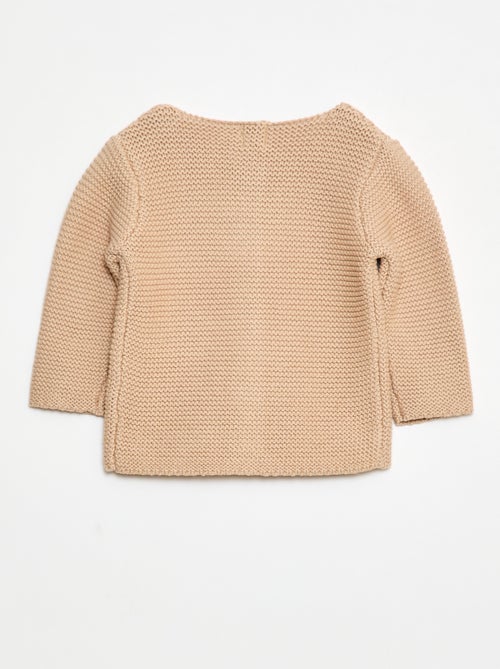 Casaco de malha com ponto musgo - Kiabi