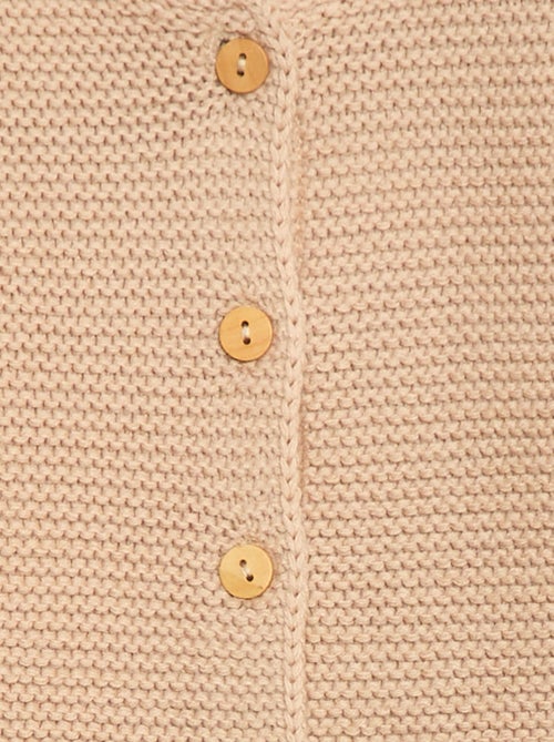 Casaco de malha com ponto musgo - Kiabi