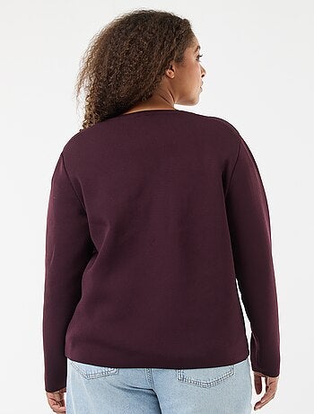 Colete de malha com relevo e botões retro