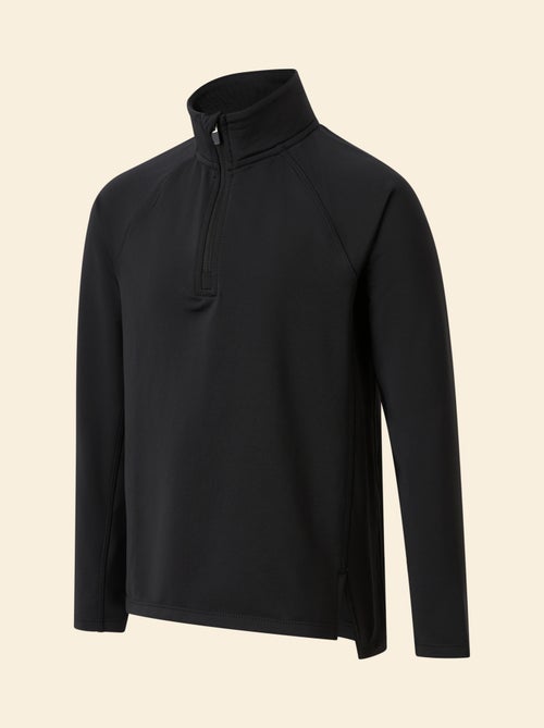 Casaco de malha desportivo com gola alta com fecho - (ekstract) - Kiabi Casaco de malha desportivo com gola alta com fecho - (ekstract) - Kiabi