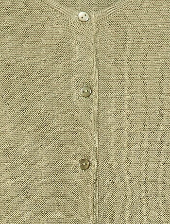 Casaco de malha fantasia com padrão rendado