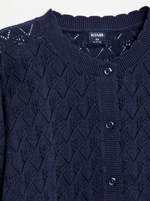 Casaco de malha fantasia com ponto aberto - Kiabi