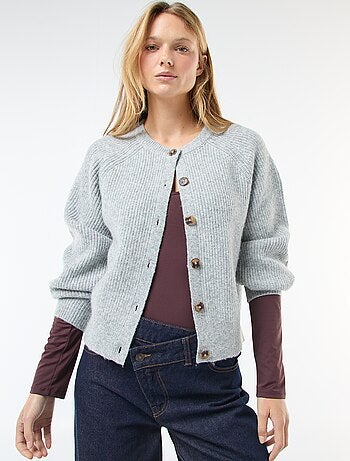 Casaco de malha grossa