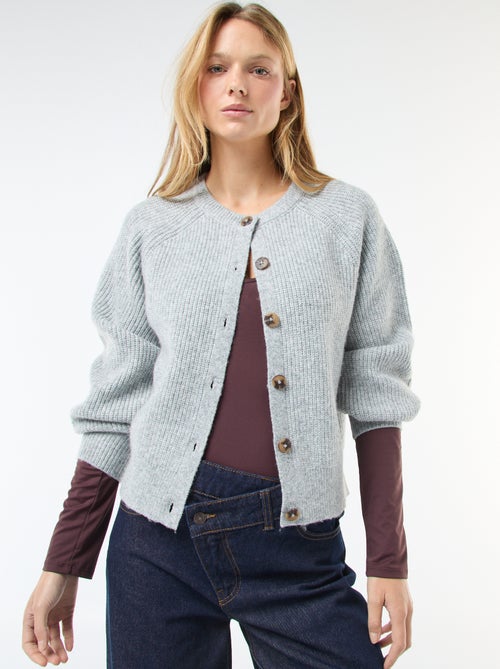 Casaco de malha grossa - Kiabi