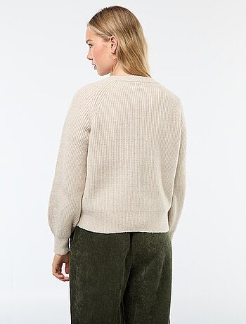 Casaco de malha grossa