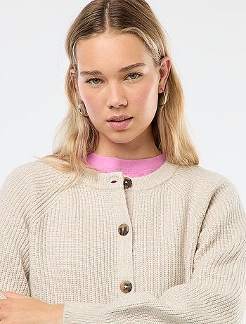 Casaco de malha grossa