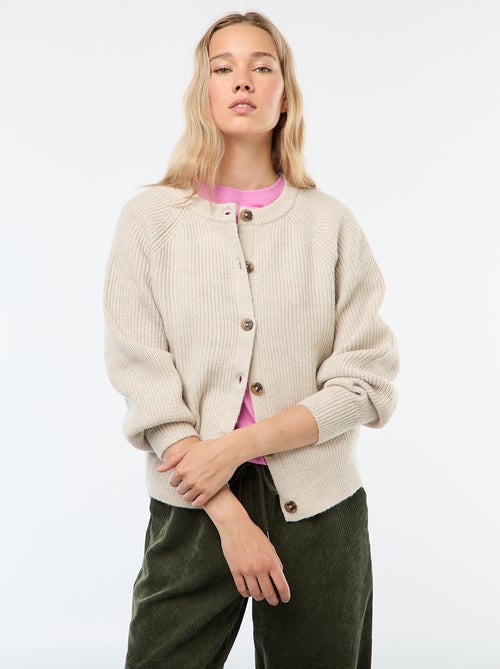 Casaco de malha grossa - Kiabi