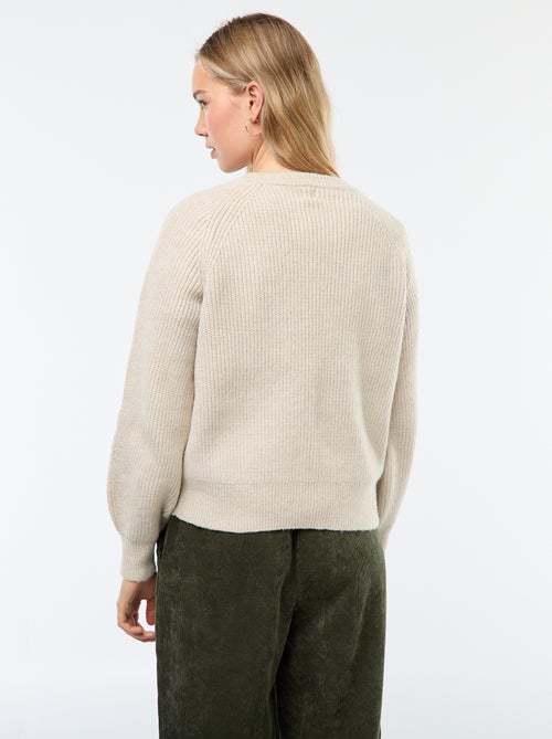 Casaco de malha grossa - Kiabi