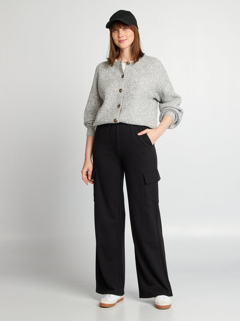 Casaco de malha grossa larga CINZA - Kiabi