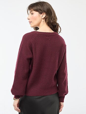 Casaco de malha grossa