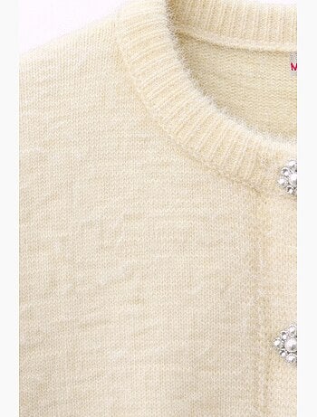 Casaco de malha jacquard oversized com botões mixray