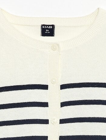 Cardigan leve de gola redonda liso