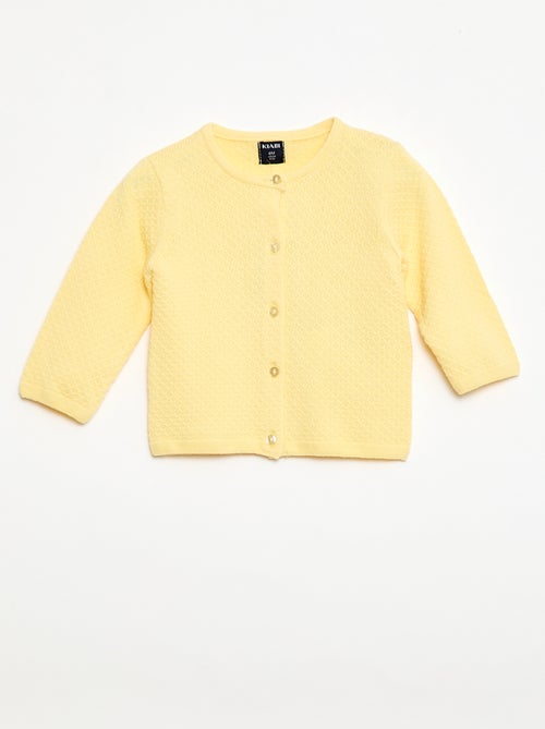 Casaco de malha lisa unicolor - Kiabi