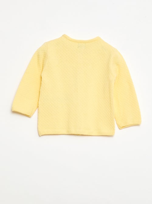 Casaco de malha lisa unicolor - Kiabi