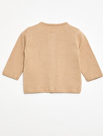 Casaco de malha lisa unicolor