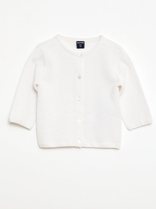 Casaco de malha lisa unicolor - Kiabi